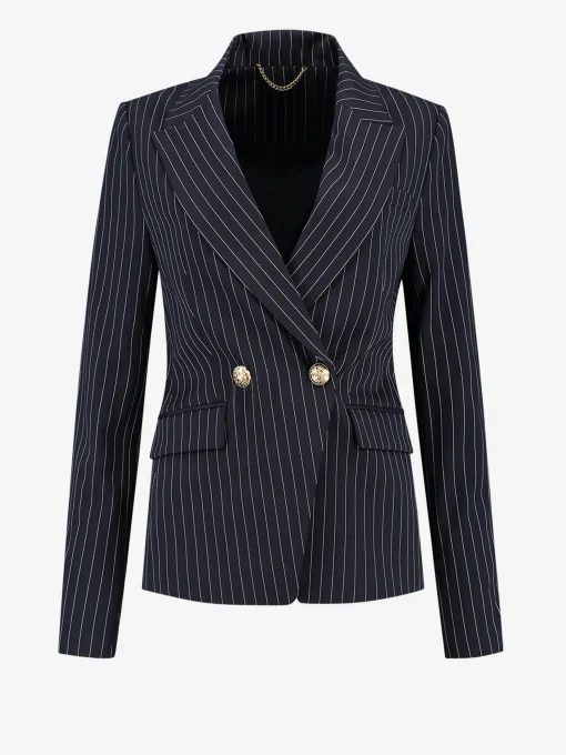 Aansluitende blazer met krijtstreep