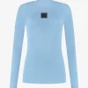 Aansluitende top met logo patch en col