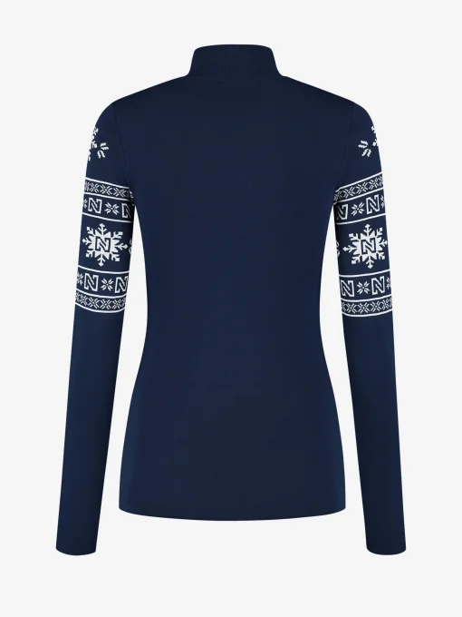 Aansluitende top met logo patroon en col
