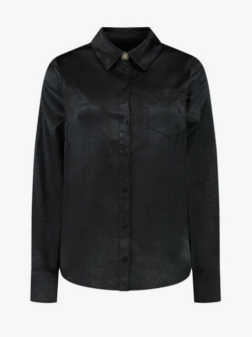 Blouse met all over N logo