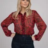 Blouse met luipaardprint