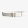 Dunne riem met logo gesp
