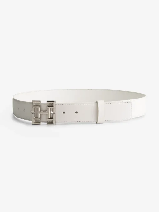 Dunne riem met logo gesp