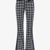 Flared ski broek met logo patroon en elastische riem