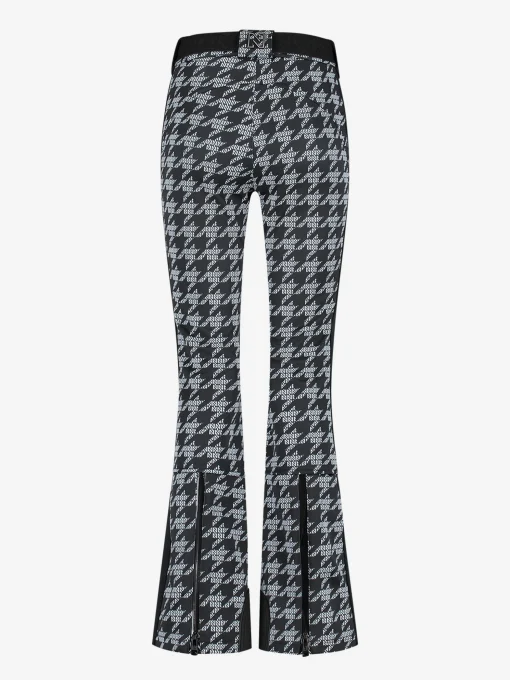Flared ski broek met logo patroon en elastische riem