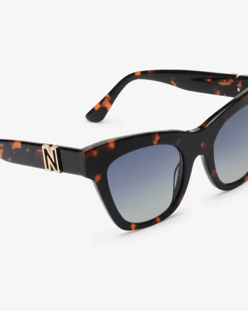 Grove cat-eye zonnebril met acetaat montuur