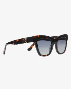 Grove cat-eye zonnebril met acetaat montuur