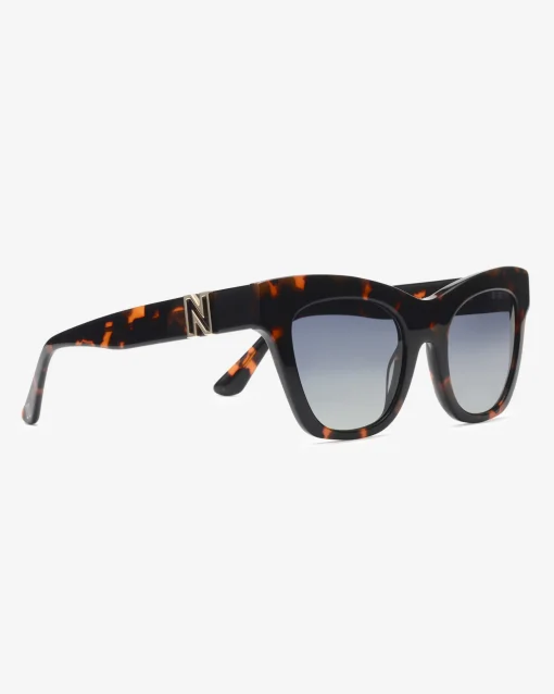 Grove cat-eye zonnebril met acetaat montuur