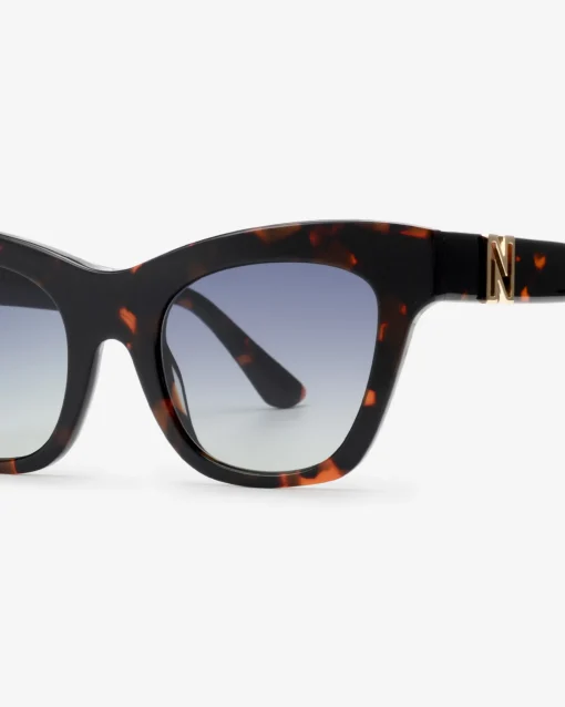 Grove cat-eye zonnebril met acetaat montuur