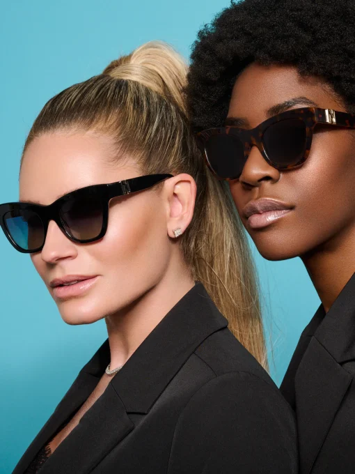 Grove cat-eye zonnebril met acetaat montuur