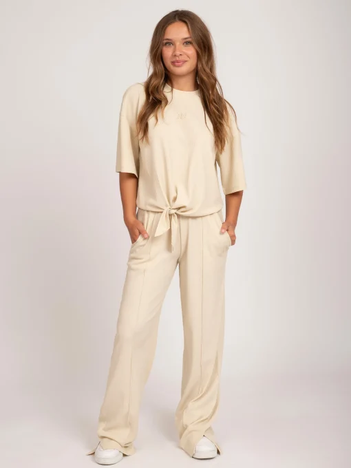 High rise broek met split