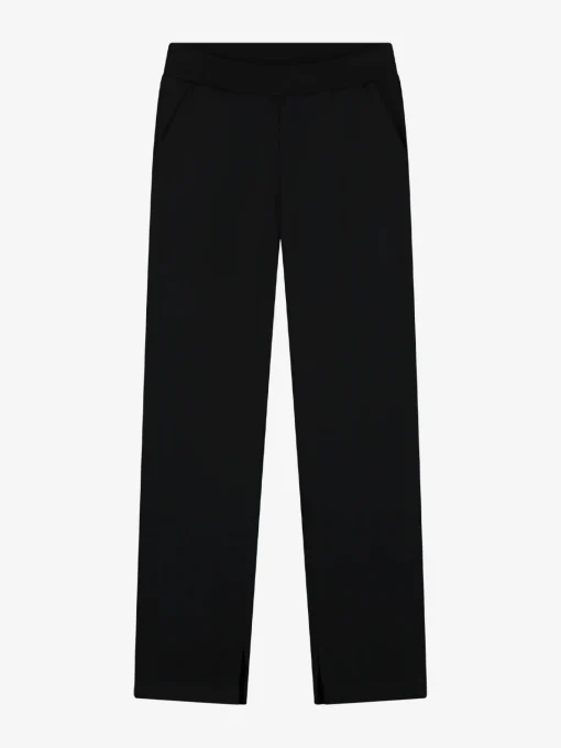 Joggingbroek met rechte pijpen en split