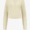 Kabelgebreide trui met turtleneck