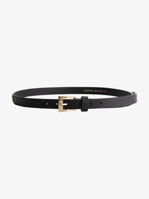Leren riem met FH-logo studs