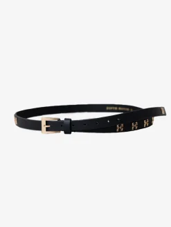 Leren riem met FH-logo studs