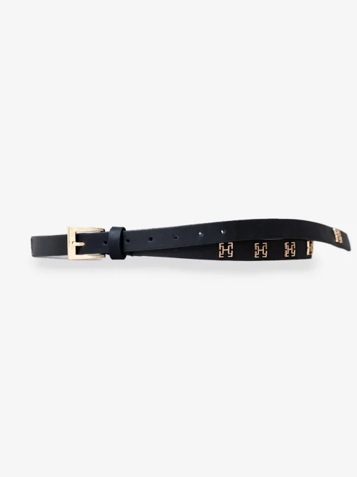 Leren riem met FH-logo studs