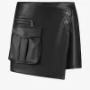 Leren-look skort