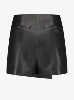 Leren-look skort