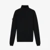 Trui met col en logo op de mouw