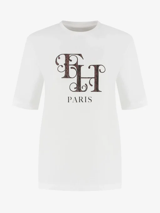 T-shirt met panterprint FH logo